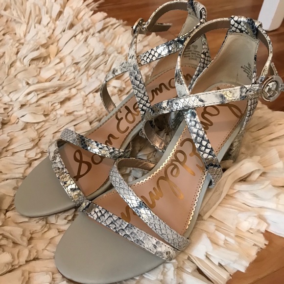 Sam Edelman snake embossed sandals Stacie - Picture 2 of 13